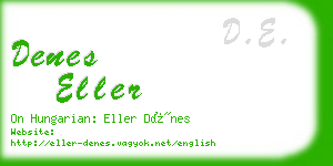 denes eller business card